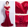 V Neck Wine Red Prom Dress Sexy Evening Dress Tight Mermaid Sweetheart Evening Gown